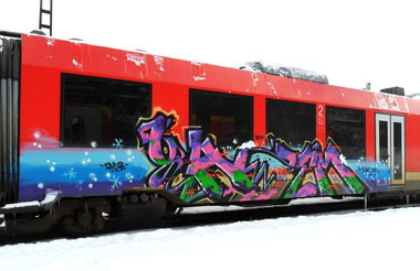 Graffiti Train - Photo by king - yazem