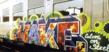 Graffiti Train - Photo by king - wake, cos