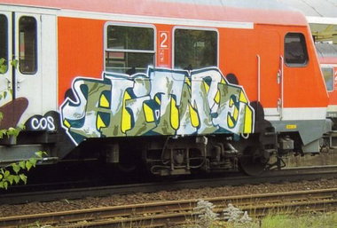 Graffiti Train in Kiel - Photo by king - hitme