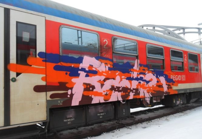 Graffiti Train in Kiel - Photo by king - rache