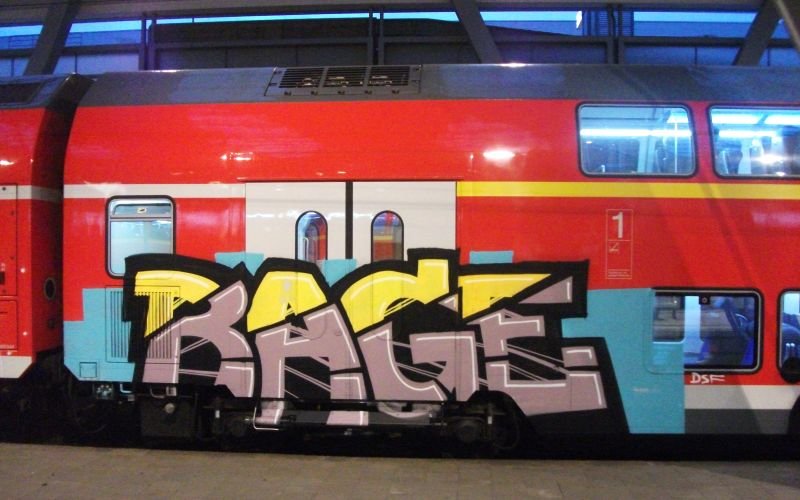 Graffiti Train in Kiel - Photo by king - rage, dsf