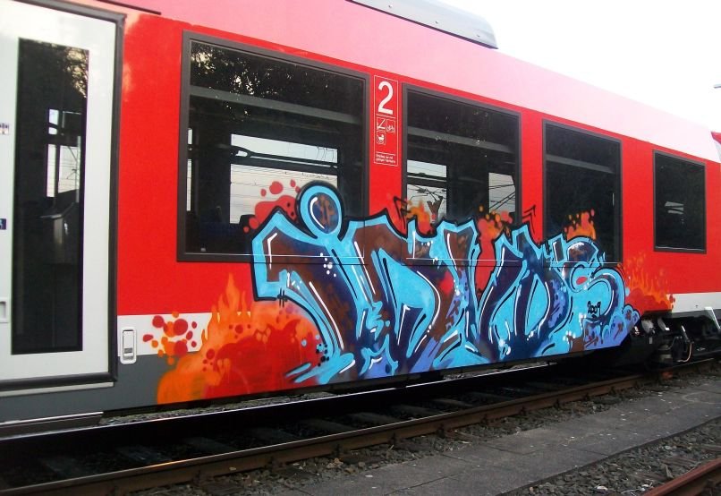 Graffiti Train in Kiel - Photo by king - qvd