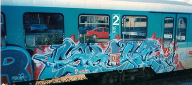 Graffiti Train in Kiel - Photo by king - skel