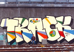 Graffiti Bombing in Stockholm - Photo by king - track (1989)