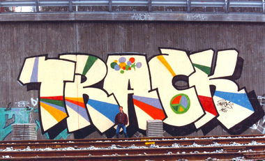 Graffiti Bombing in Stockholm - Photo by king - track (1989)