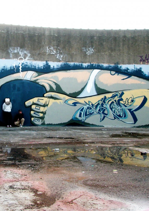 Graffiti Wall in Itzehoe - Photo by king - sen, doe, tdn