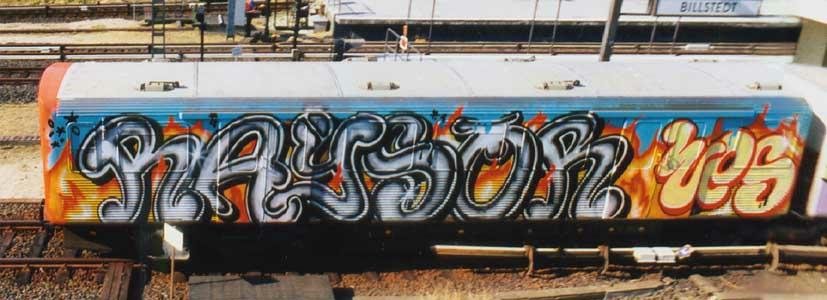 Graffiti Train in Hamburg - Photo by king - razor