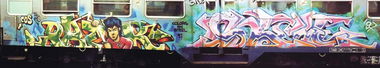 Graffiti Train in Kiel - Photo by king - razor, skel
