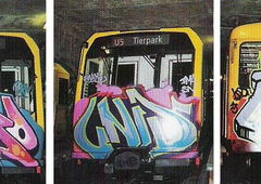 Graffiti Train in Berlin - Photo by king - micro, unid, ork (2000)