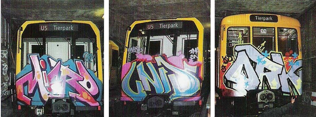 Graffiti Train in Berlin - Photo by king - micro, unid, ork (2000)