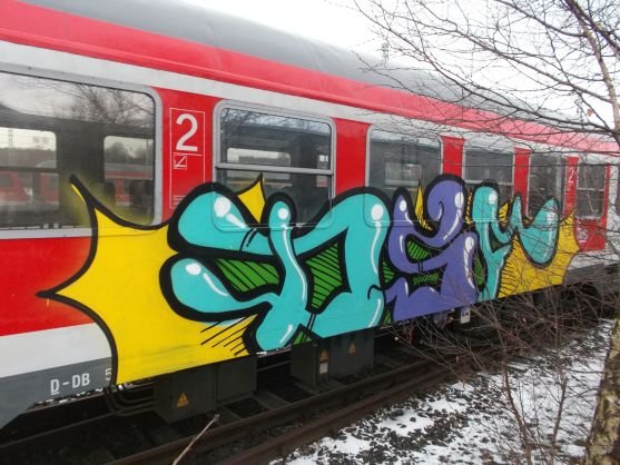 Graffiti Train in Kiel - Photo by king - dsf