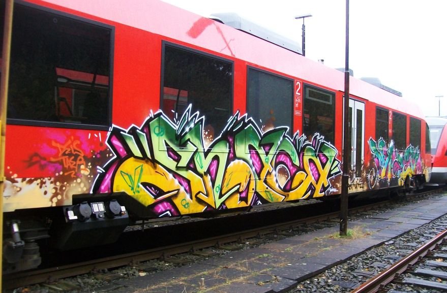 Graffiti Train in Kiel - Photo by king