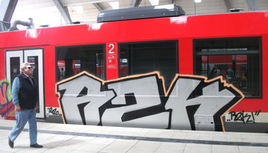 Graffiti Train in Kiel - Photo by king - r2k