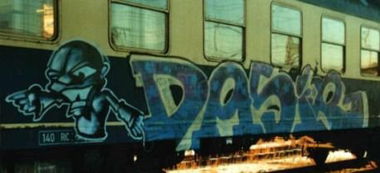 Graffiti Train in Kiel - Photo by king - dasir, bak