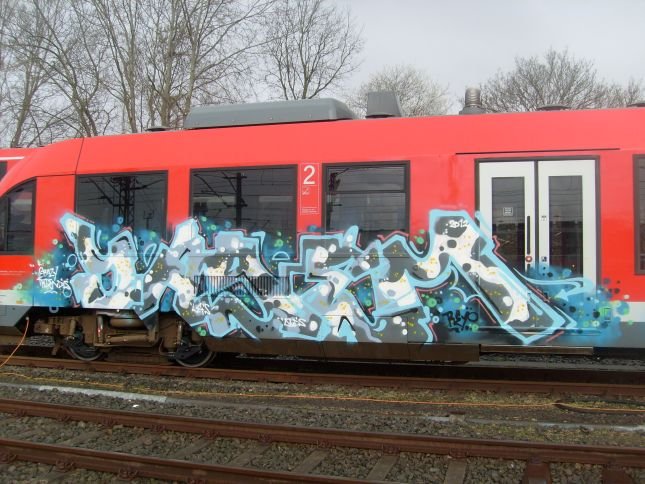 Graffiti Train in Kiel - Photo by king - yazem