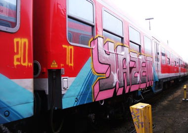 Graffiti Train in Kiel - Photo by king - yazem