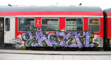 Graffiti Train in Kiel - Photo by king - yazem