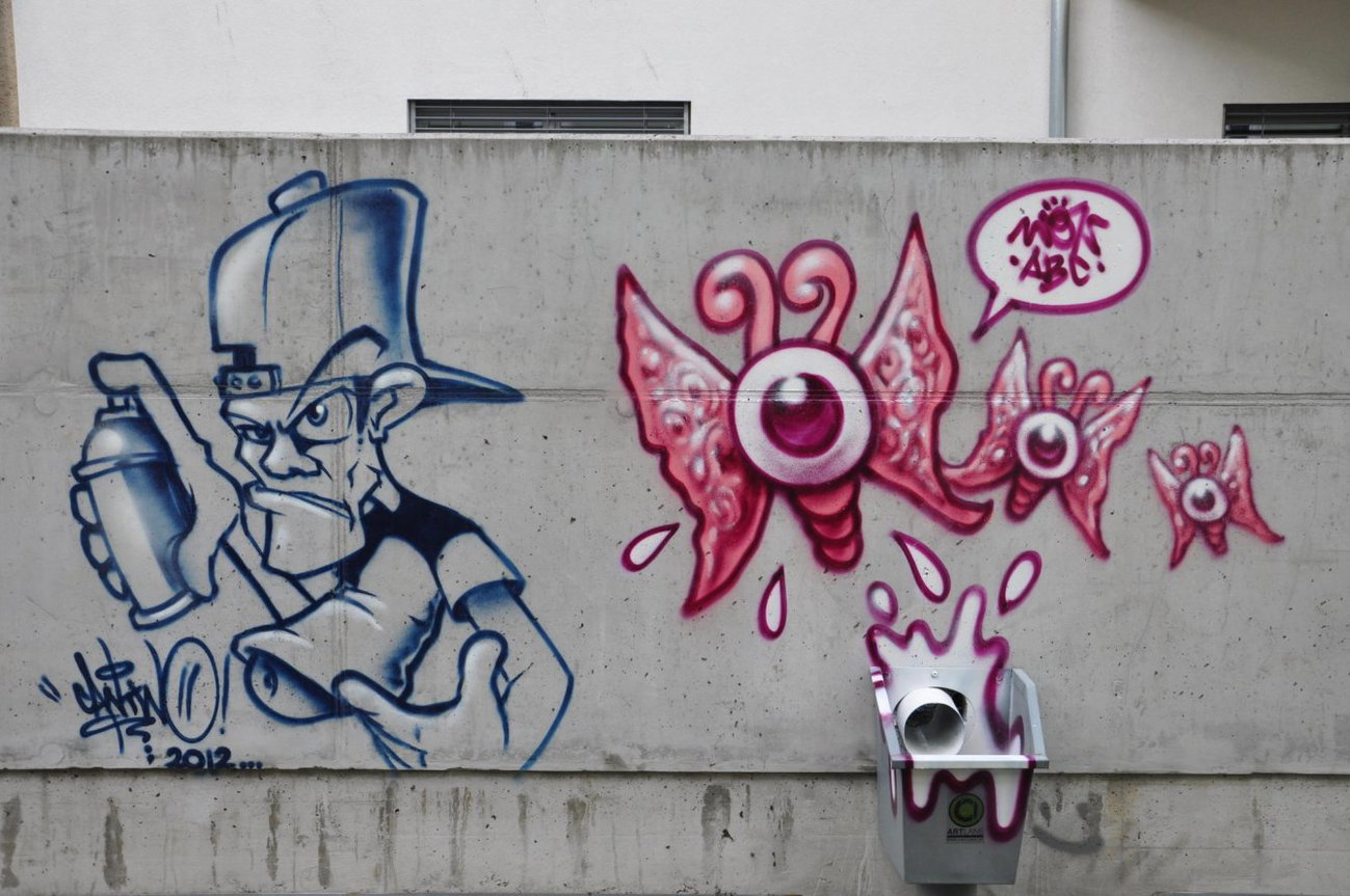 Graffiti Wall - Photo by king - can2, won, abc
