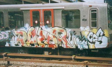 Graffiti Train in Hamburg - Photo by king - razor