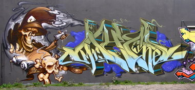 Graffiti Wall in Hamburg - Photo by king - anus, ohm