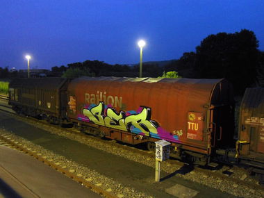Graffiti Train in Gera - Photo by kingkong - Ser, S&S, Sork&Ser