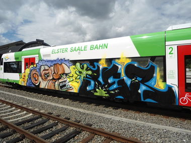 Graffiti Train in Gera - Photo by kingkong - Haid, Ser (2012)