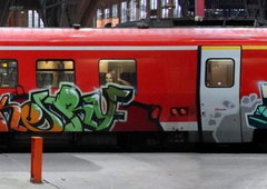 Graffiti Train in Leipzig - Photo by kingkong - Visir, Kery, Ser (2010)