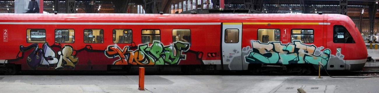 Graffiti Train in Leipzig - Photo by kingkong - Visir, Kery, Ser (2010)