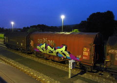 Graffiti Train in Gera - Photo by kingkong - Ser, S&S (2012)