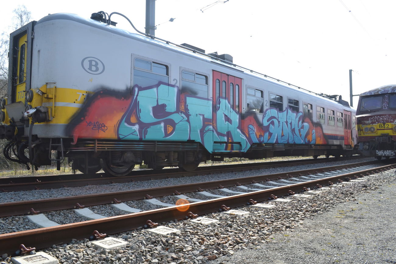 Graffiti Train in Belgium - Photo by kingkong - ser, sork, sunds