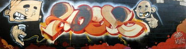 Graffiti Wall in Milano - Photo by kintafa - kint, noels, afa (2013)