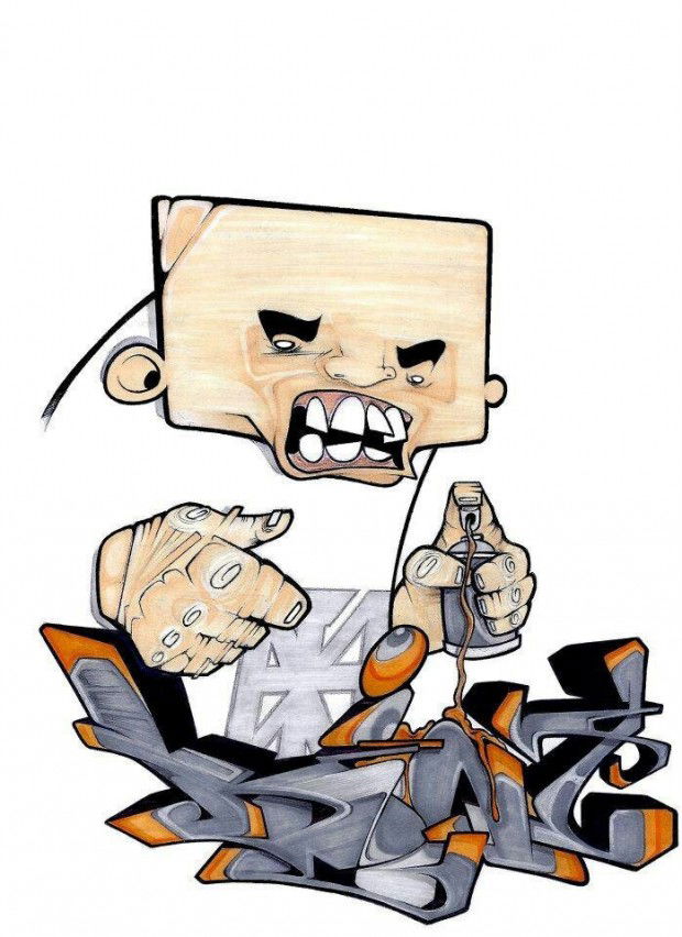 Graffiti Sketch in Milano - Photo by kintafa - kint, afa (2012)