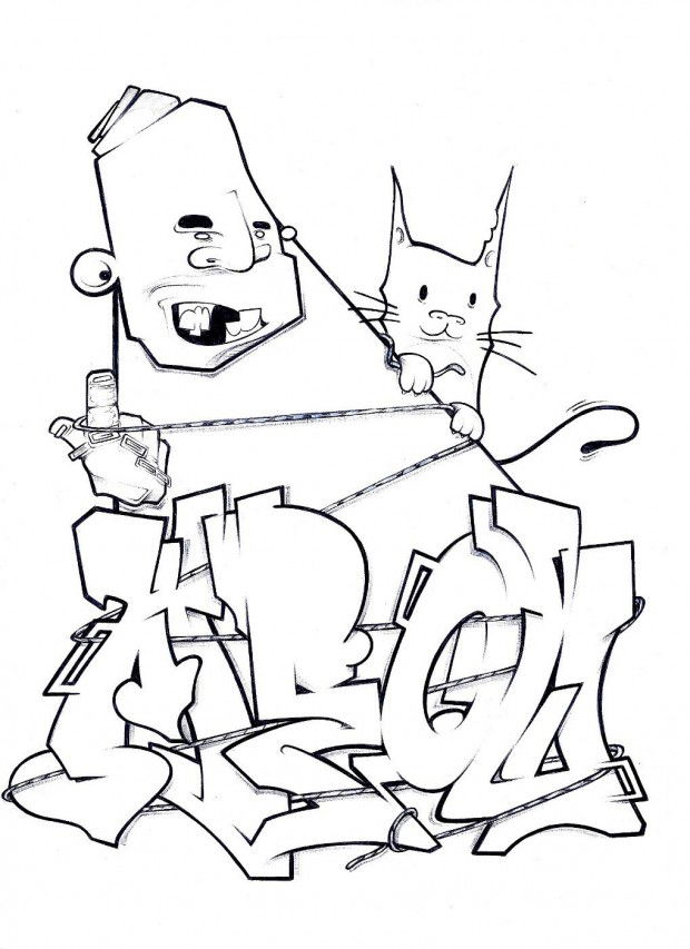 Graffiti Sketch in Milano - Photo by kintafa - kint, afa, meow (2013)