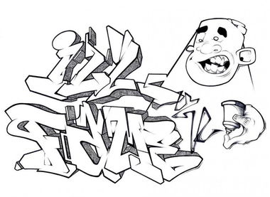 Graffiti Sketch in Milano - Photo by kintafa - kint, black, and (2013)