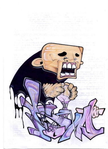 Graffiti Sketch in Milano - Photo by kintafa - kint, afa (2012)