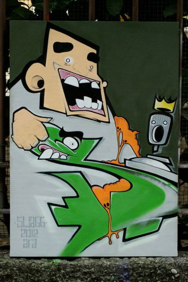 Graffiti Artwork in Milano - Photo by kintafa - kint, canvas, swagg (2012)