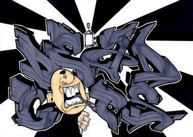 Graffiti Sketch in Milano - Photo by kintafa - kint, dead, cops (2013)