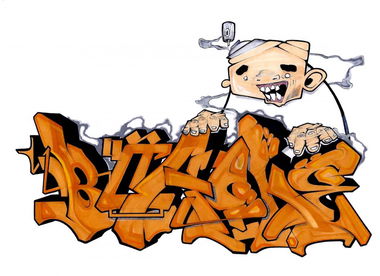 Graffiti Sketch in Milano - Photo by kintafa - kint, boa, afa (2012)