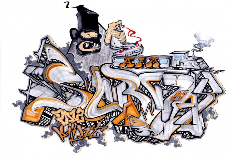 Graffiti Sketch in Milano - Photo by kintafa - kint, subway, afa (2012)