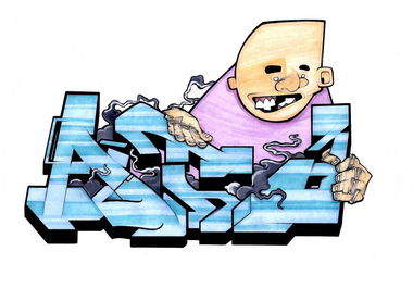 Graffiti Sketch in Milano - Photo by kintafa - kint, afa (2012)