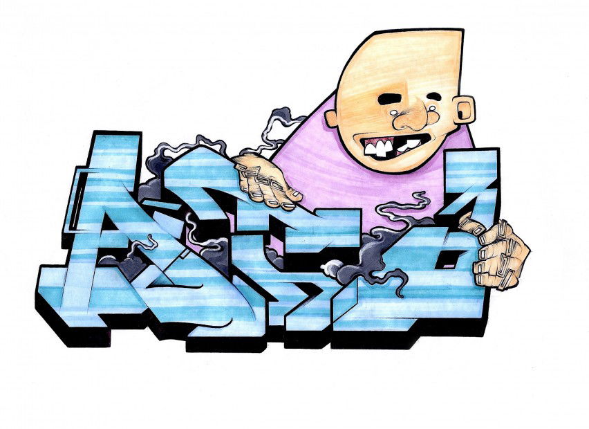 Graffiti Sketch in Milano - Photo by kintafa - kint, afa (2012)