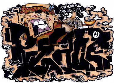 Graffiti Sketch - Photo by kintafa - Peace, kint, afa (2013)