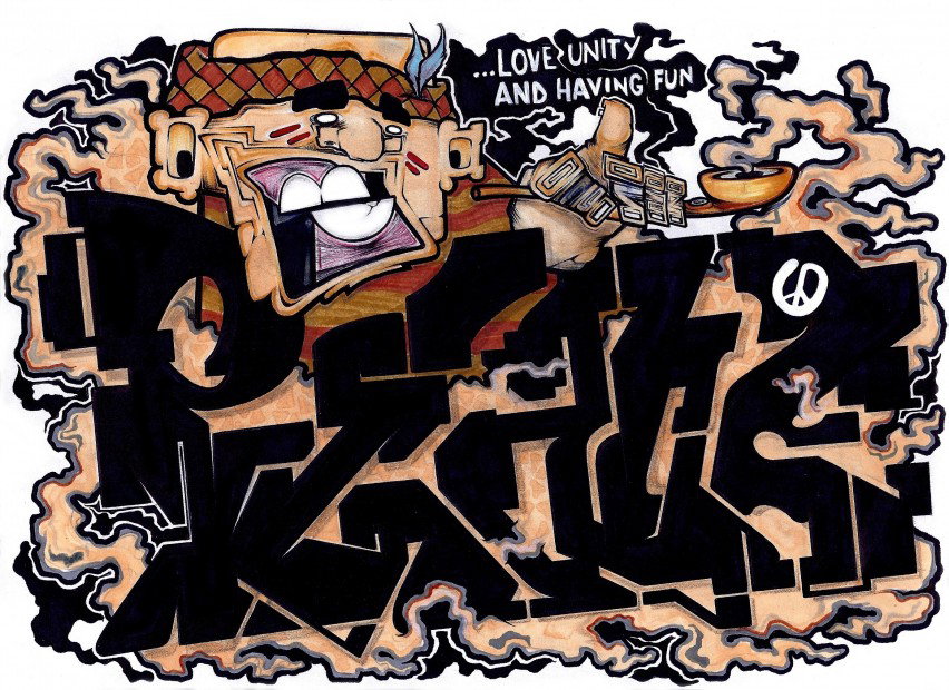 Graffiti Sketch - Photo by kintafa - Peace, kint, afa (2013)
