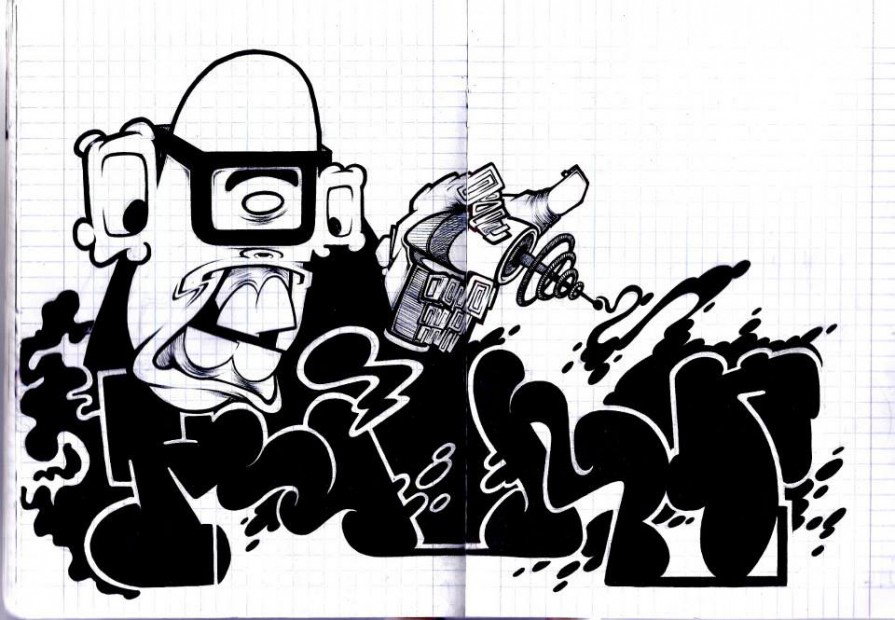 Graffiti Sketch - Photo by kintafa - kint, alien, summer (2013)