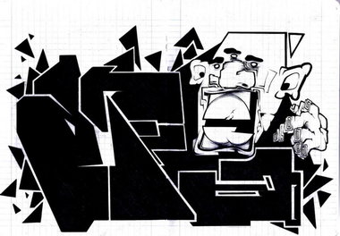 Graffiti Sketch - Photo by kintafa - kint, afa, art (2013)