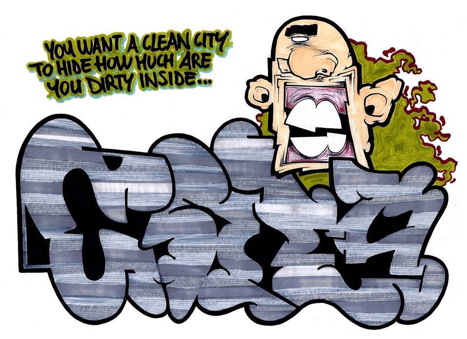 Graffiti Sketch - Photo by kintafa - grey, kint, sketch (2013)