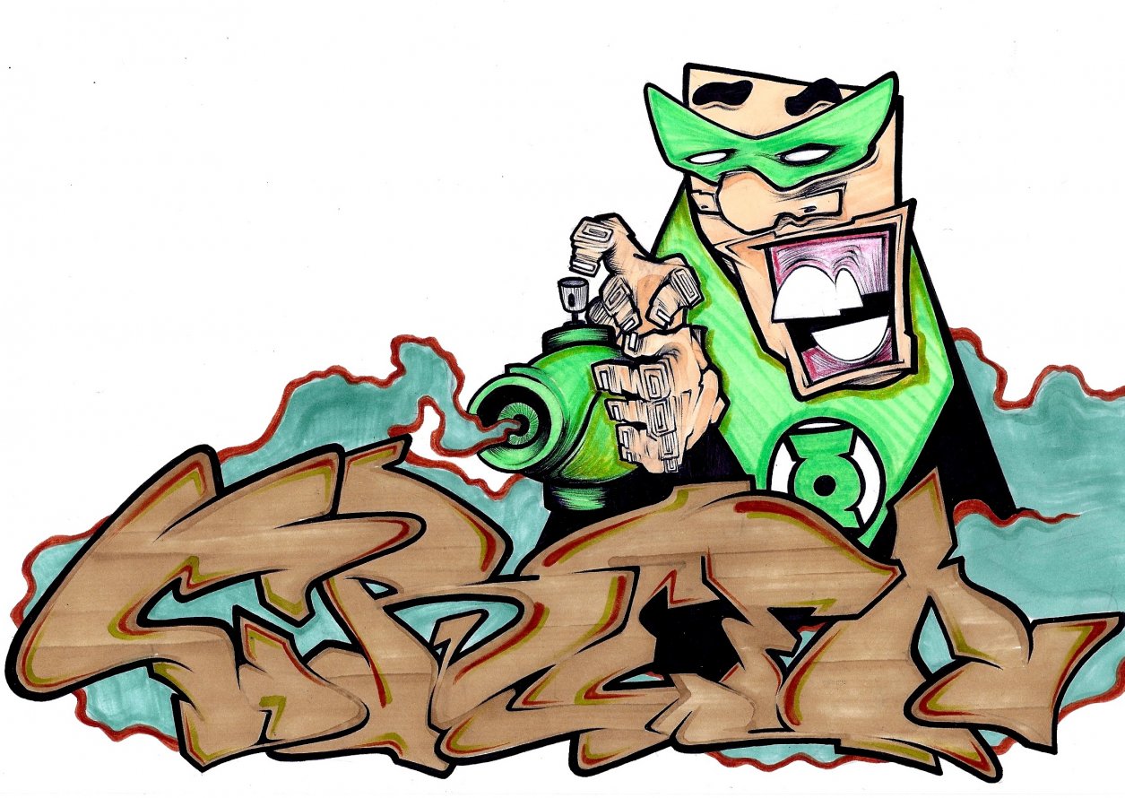 Graffiti Sketch - Photo by kintafa - kint, green, battle (2013)