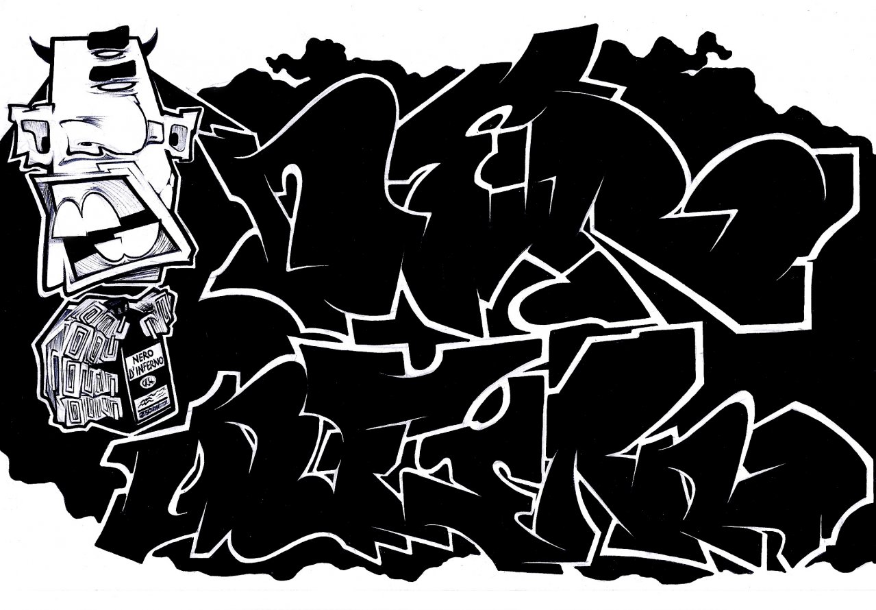Graffiti Sketch - Photo by kintafa - kint, black, and (2013)
