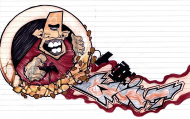 Graffiti Sketch - Photo by kintafa - kint, space, invader (2013)