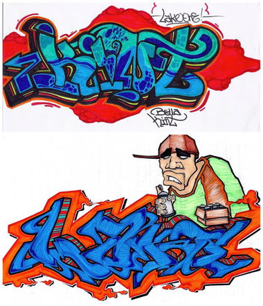 Graffiti Sketch - Photo by kintafa - kint, lake, afa (2014)